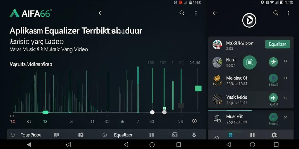 Tampilan antarmuka AIFA66 dengan pengaturan equalizer yang canggih.