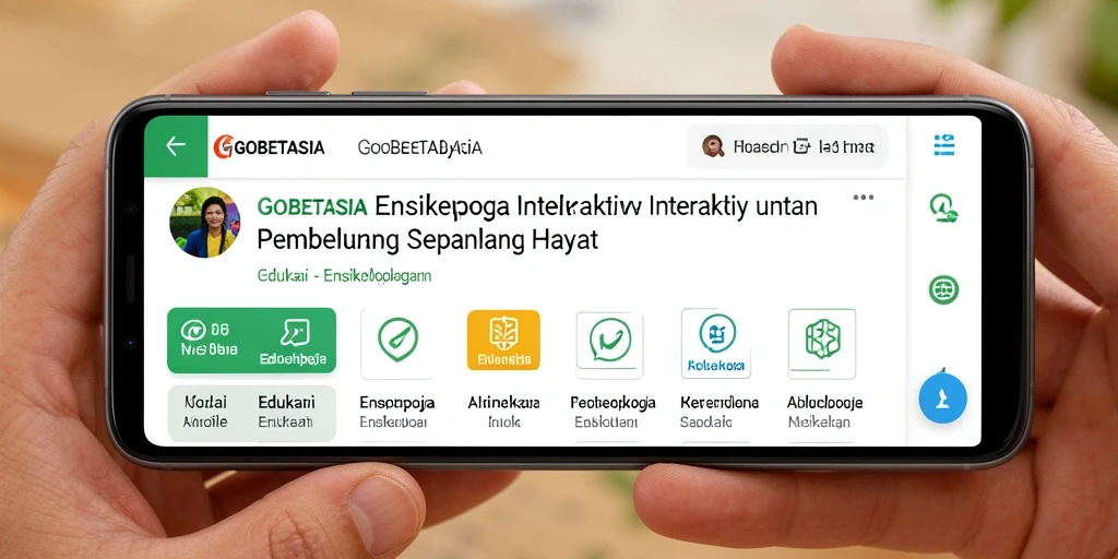 Antarmuka GOBETASIA yang interaktif dan informatif.