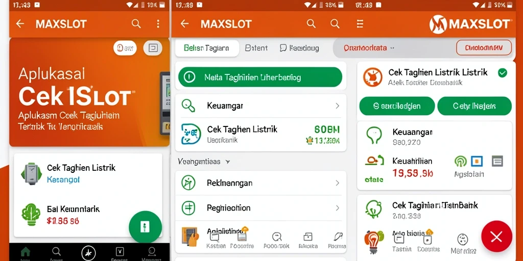 Tampilan antarmuka aplikasi yang mudah digunakan untuk cek tagihan listrik.