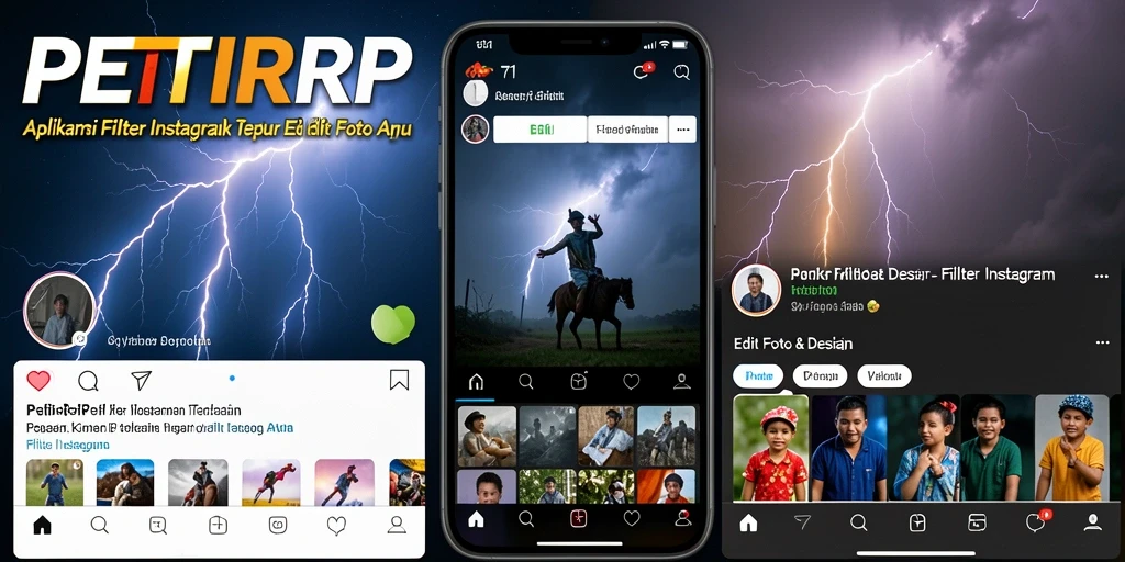 Antarmuka intuitif dan filter Instagram kreatif di PETIRRP.