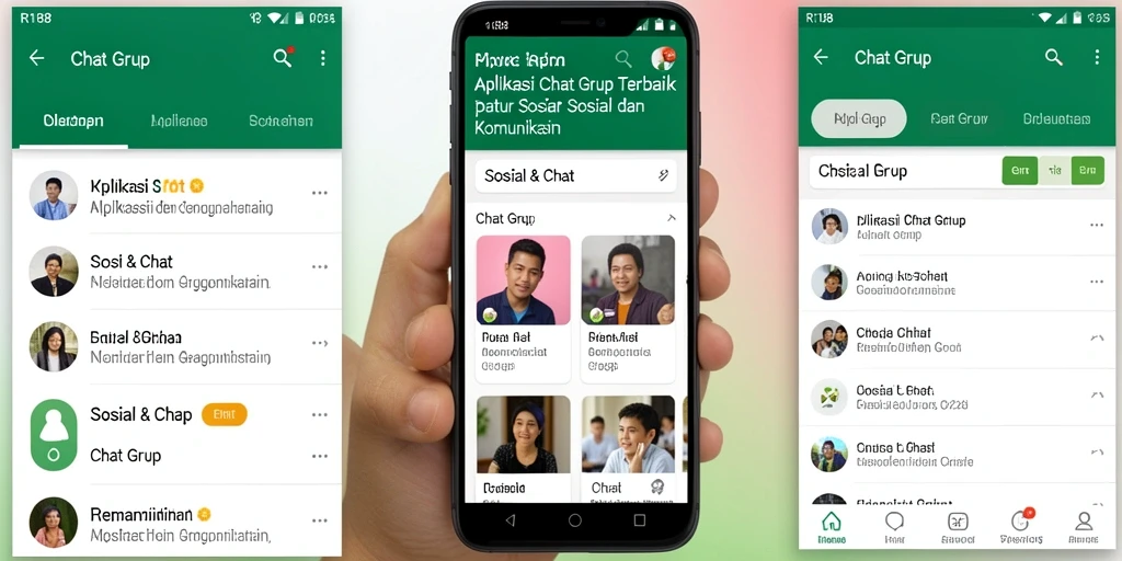 Tampilan antarmuka RI188 yang menarik untuk Chat Grup.